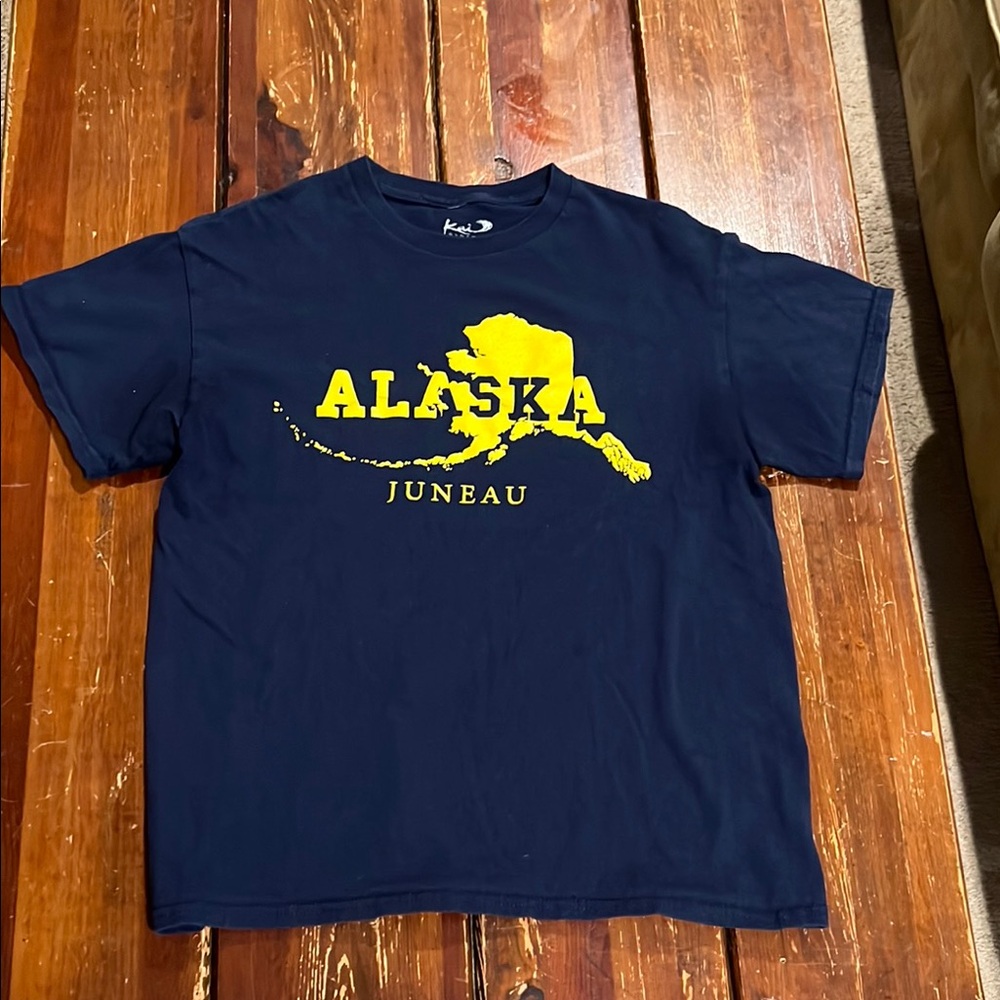 Authentic Juneau, Alaska, Navy Blue T-Shirt